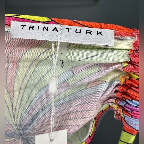 NEW Trina Turk® La Concha Colorful Halter-neck Maxi Dress Women’s Size L - Picture 5 of 8